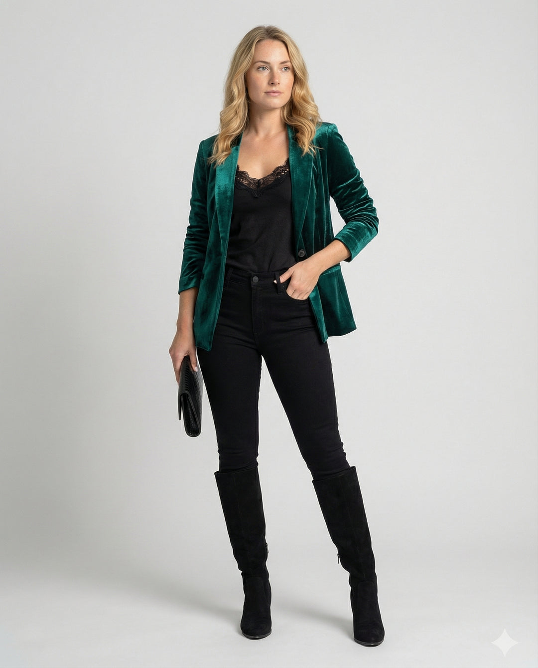 Eleganter Samtblazer Damenjacke