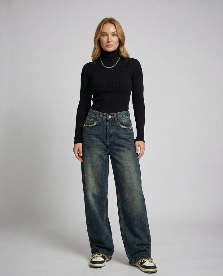 Vintage Baggy Jeans Damen