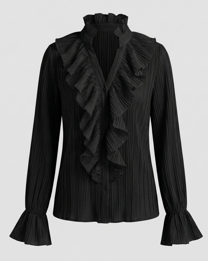 Elegante Gerüschte Bluse Damen