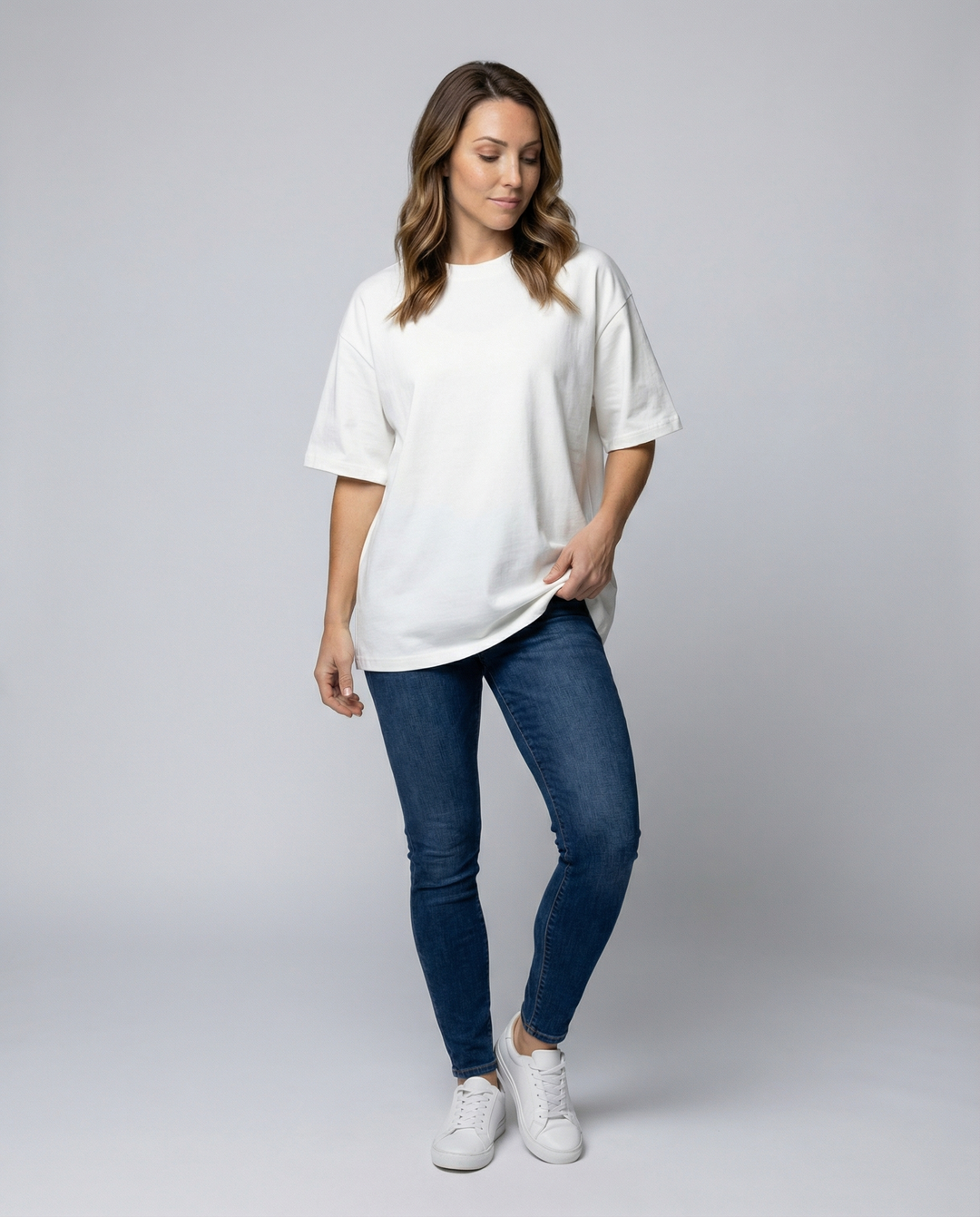 Oversized Damen Baumwoll T-Shirt