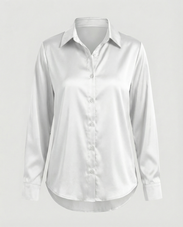 Lockere Satinbluse Damen