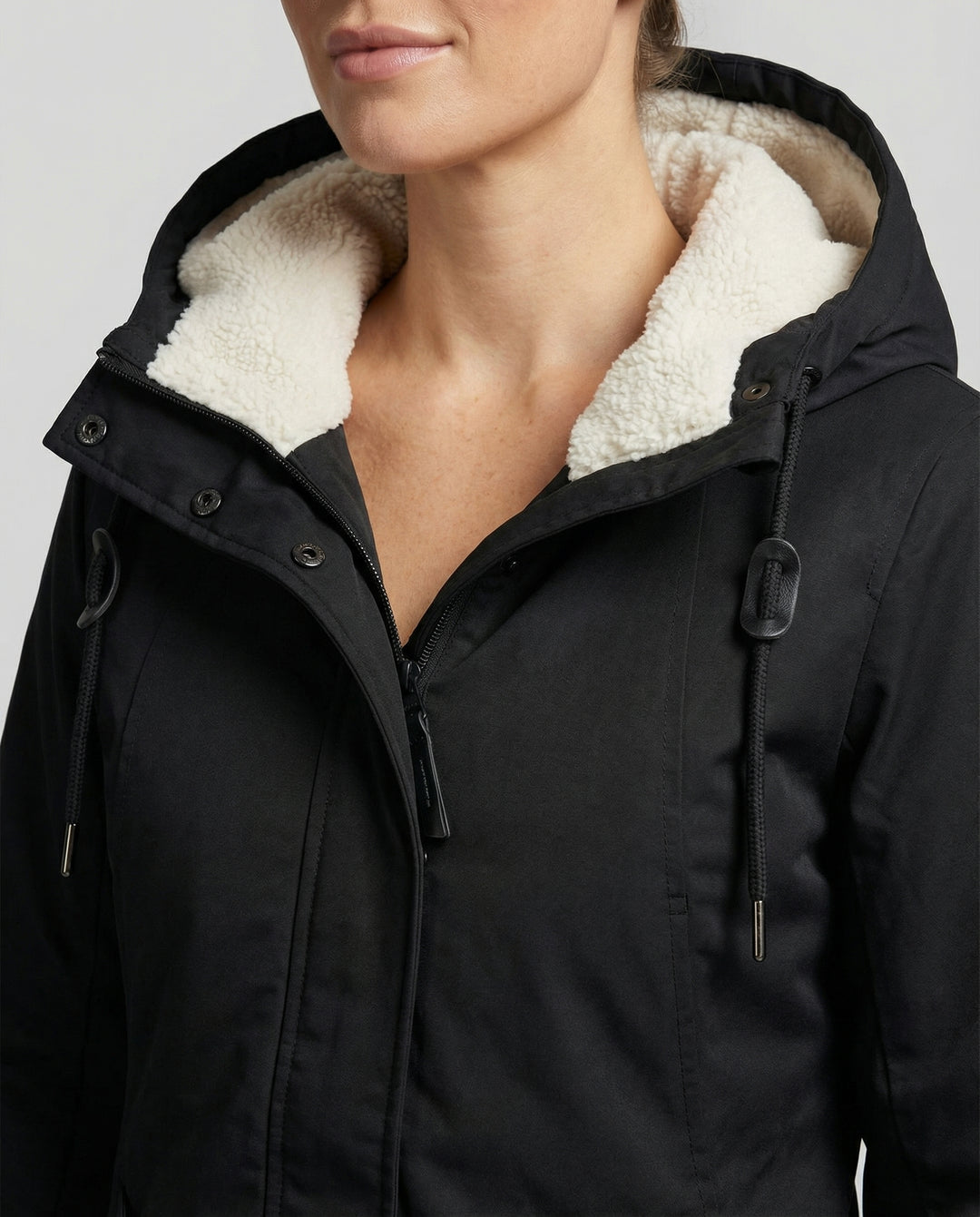 Lange Gefütterte Winterjacke Damen