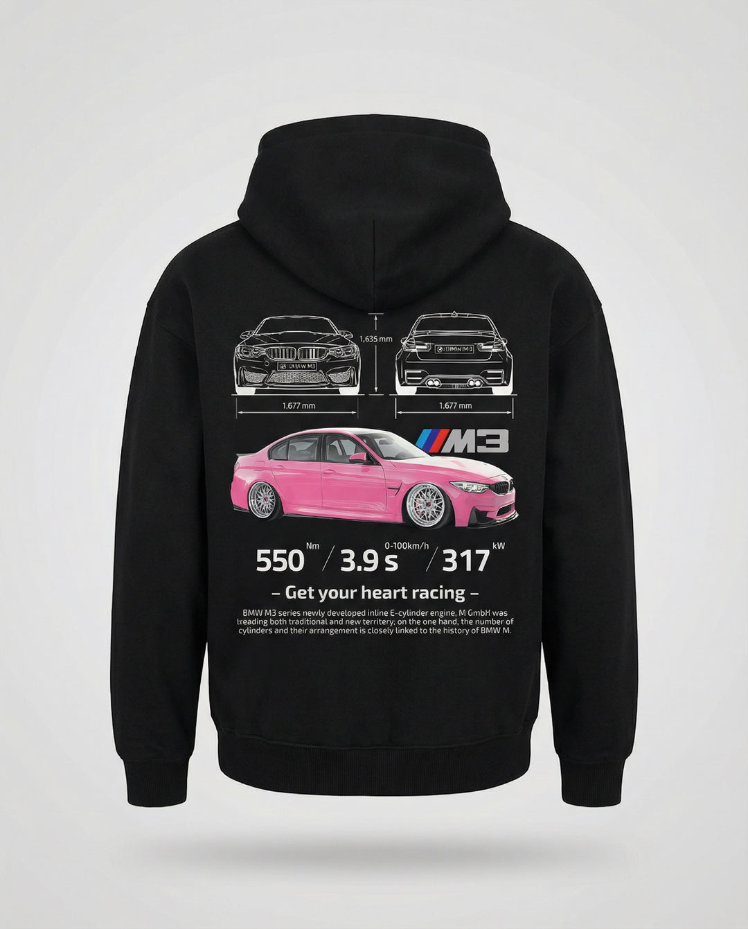 Oversized Racing Hoodie für Herren