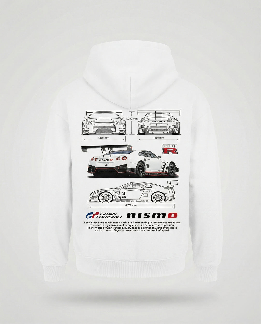 Oversized Racing Hoodie für Herren