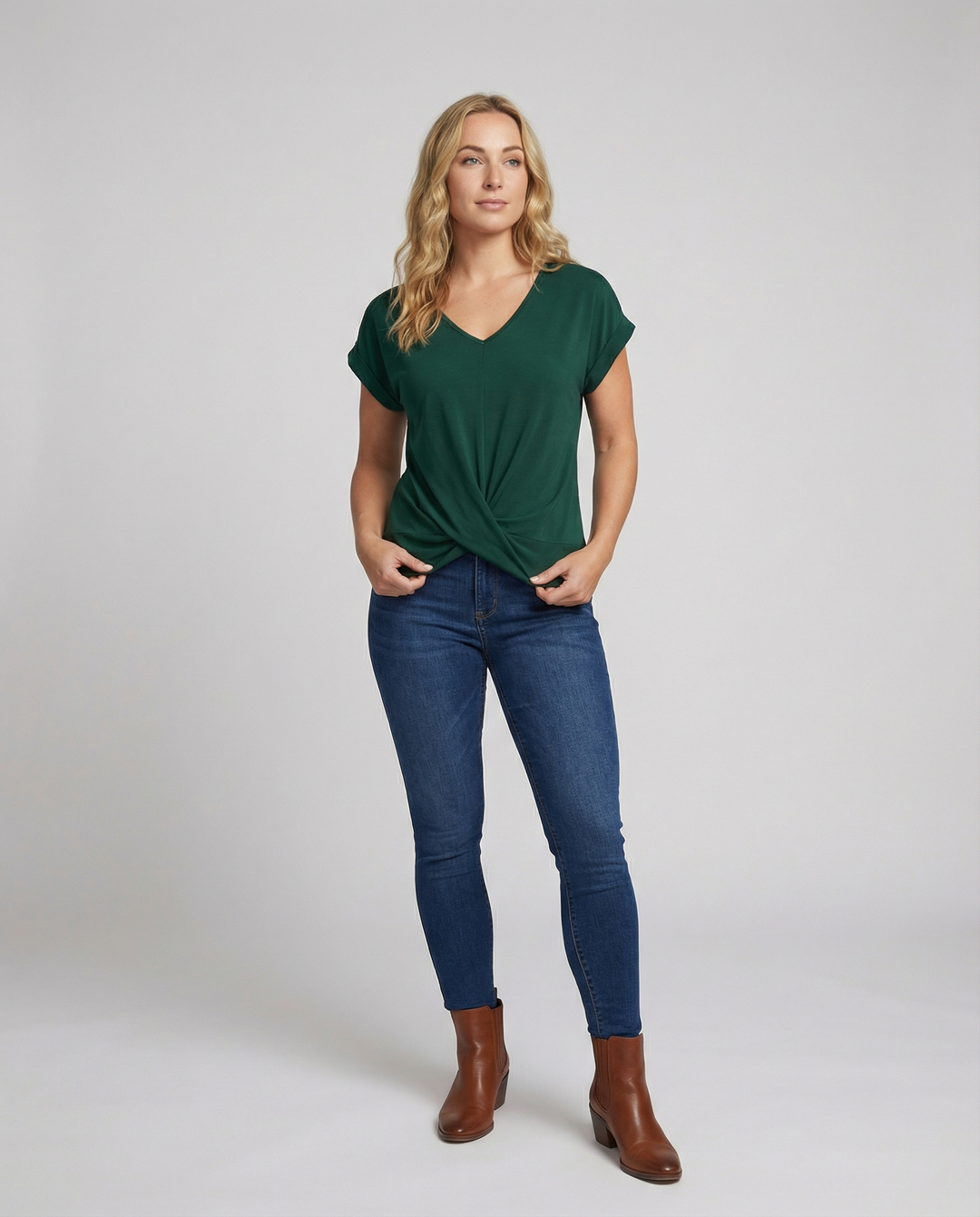 Elegante Damen V-Ausschnitt Bluse
