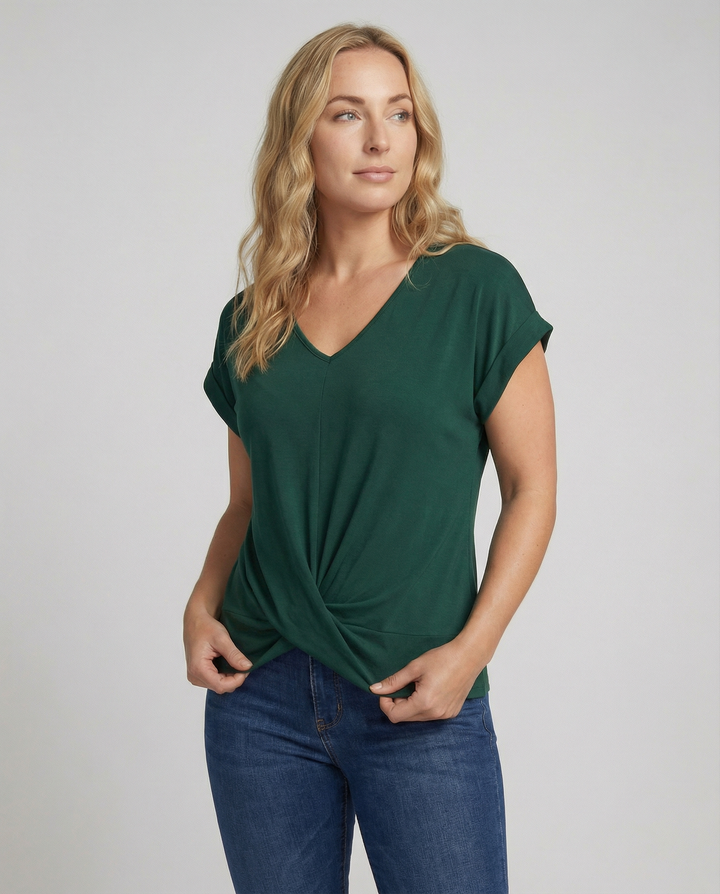 Elegante Damen V-Ausschnitt Bluse