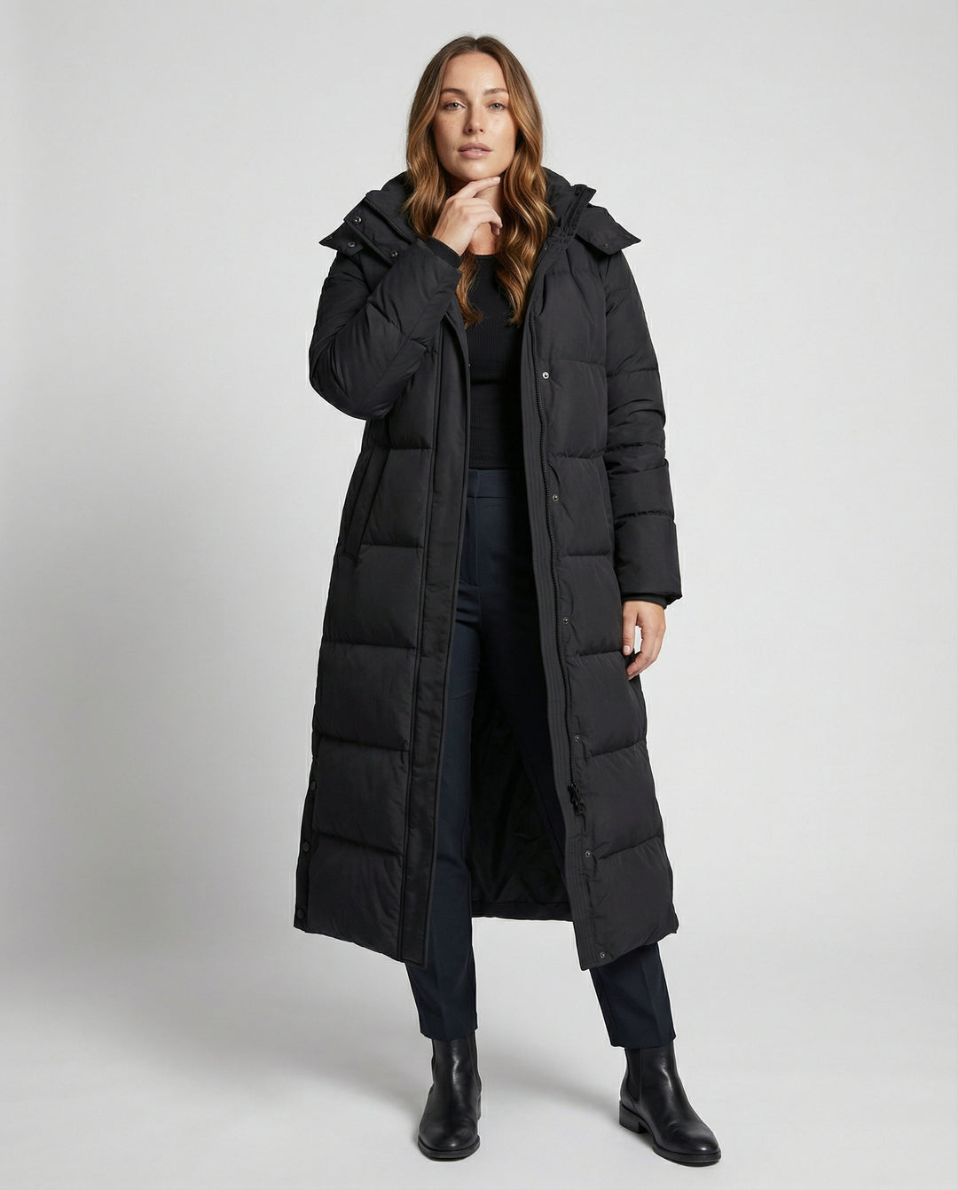 Lange Daunenjacke Damen