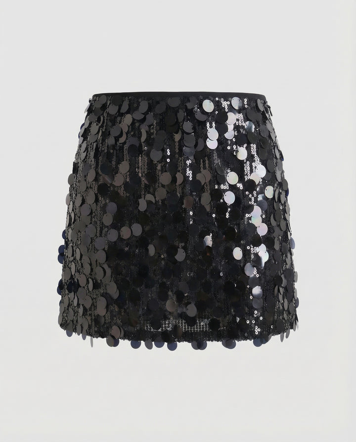 Eleganter Pailletten Minirock