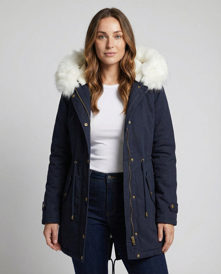 Warme Damen Winterjacke Mittellang