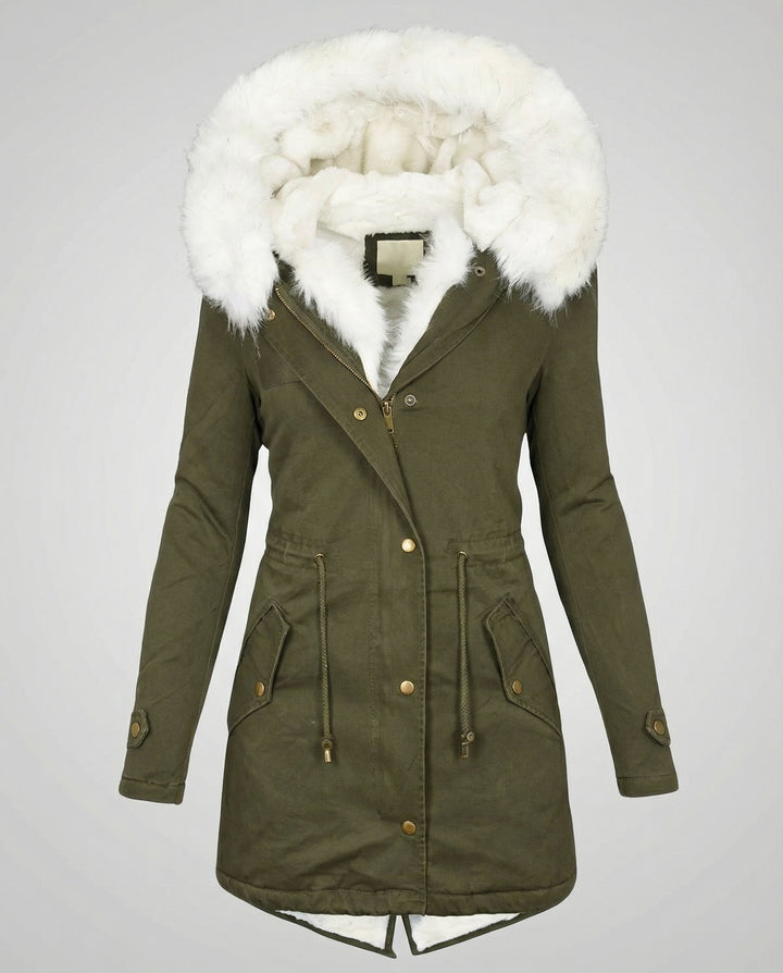Warme Damen Winterjacke Mittellang
