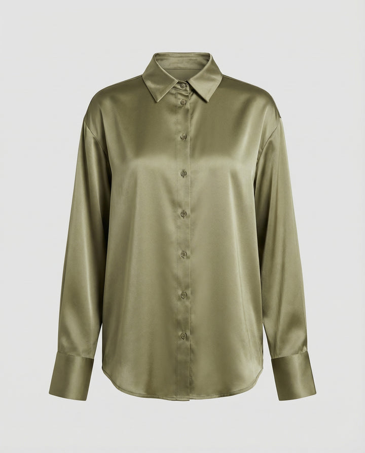 Luxuriöse Elegante Seidenbluse Damen