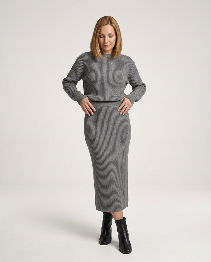 Elegantes Strickset Pullover Rock