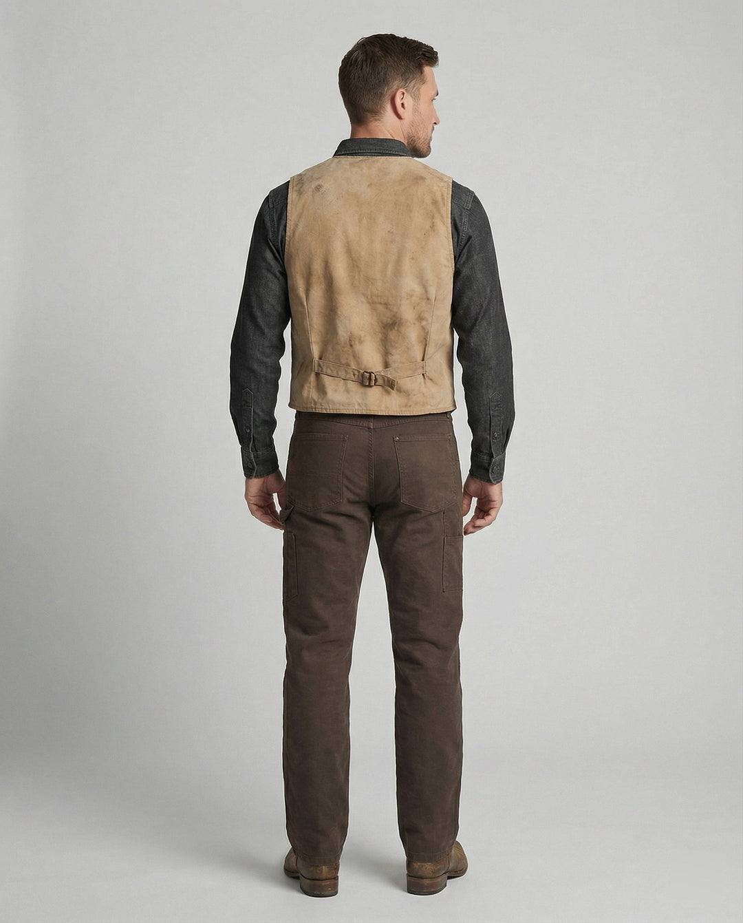 Herren Bikerjacke Lederweste