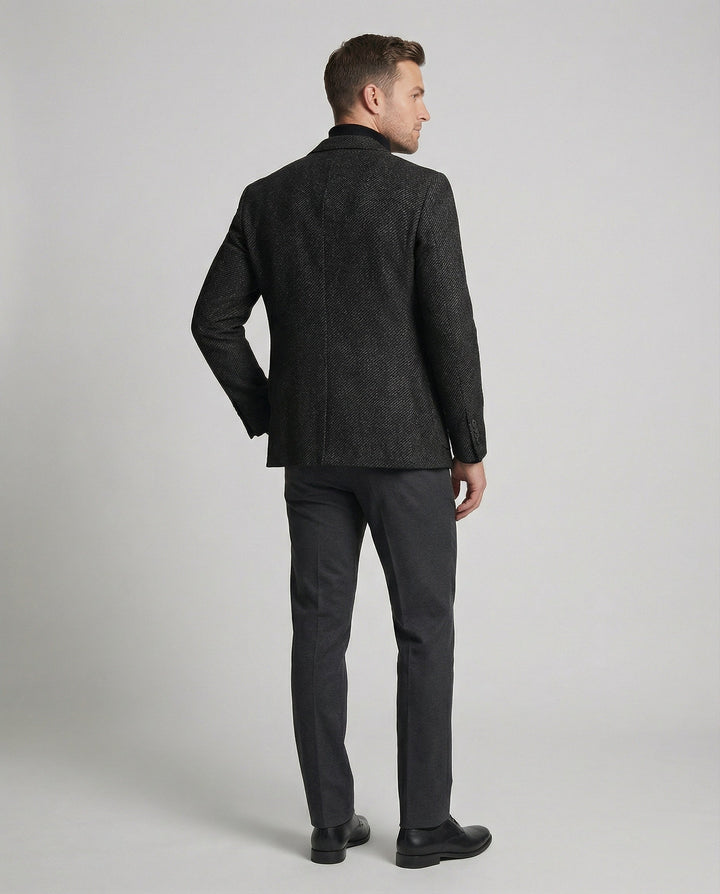 Herren Tweed Sakko Slim Fit 2-Knopf