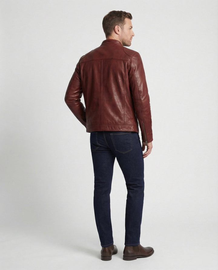 Herren Motorrad Lederblouson