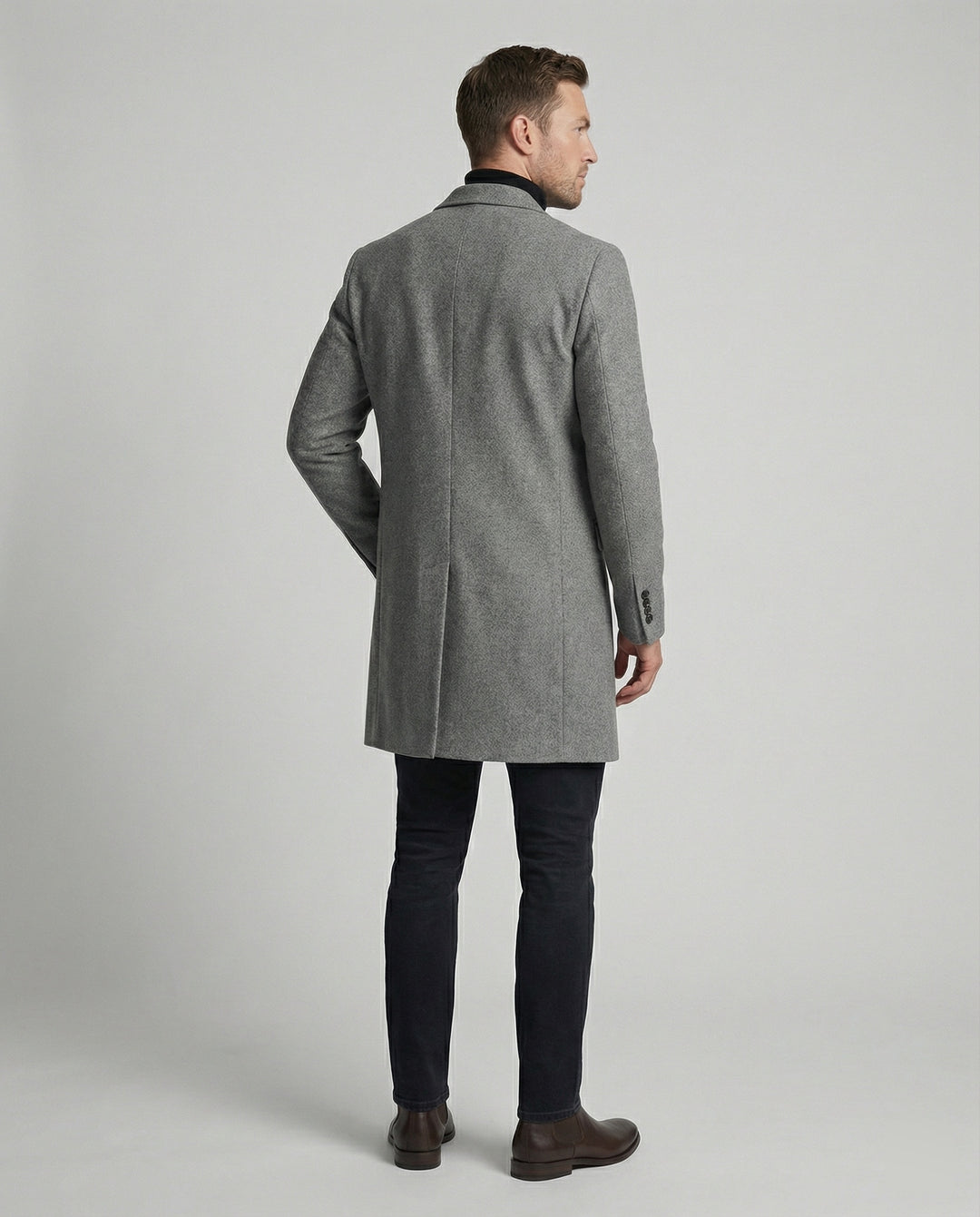 Eleganter Wintermantel Revers Herren