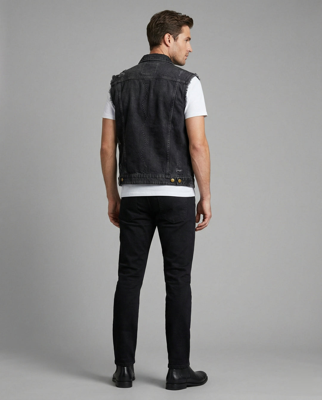 Stylische Herren Denim Weste