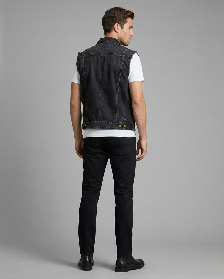 Stylische Herren Denim Weste
