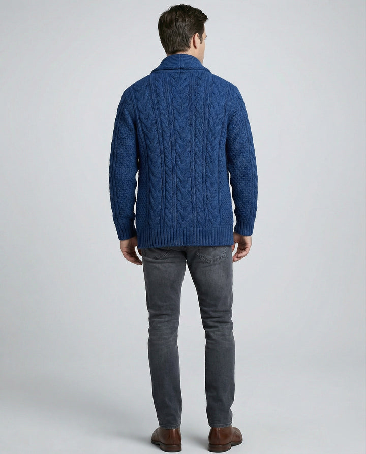 Warme Zopfmuster Strickjacke