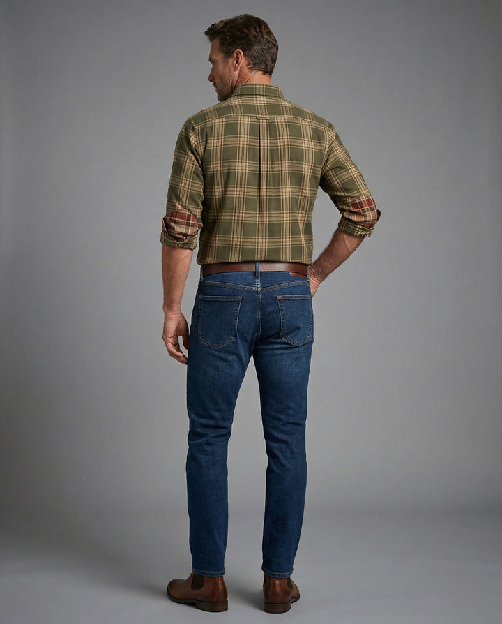 Herren Langarmhemd Herren Flanell