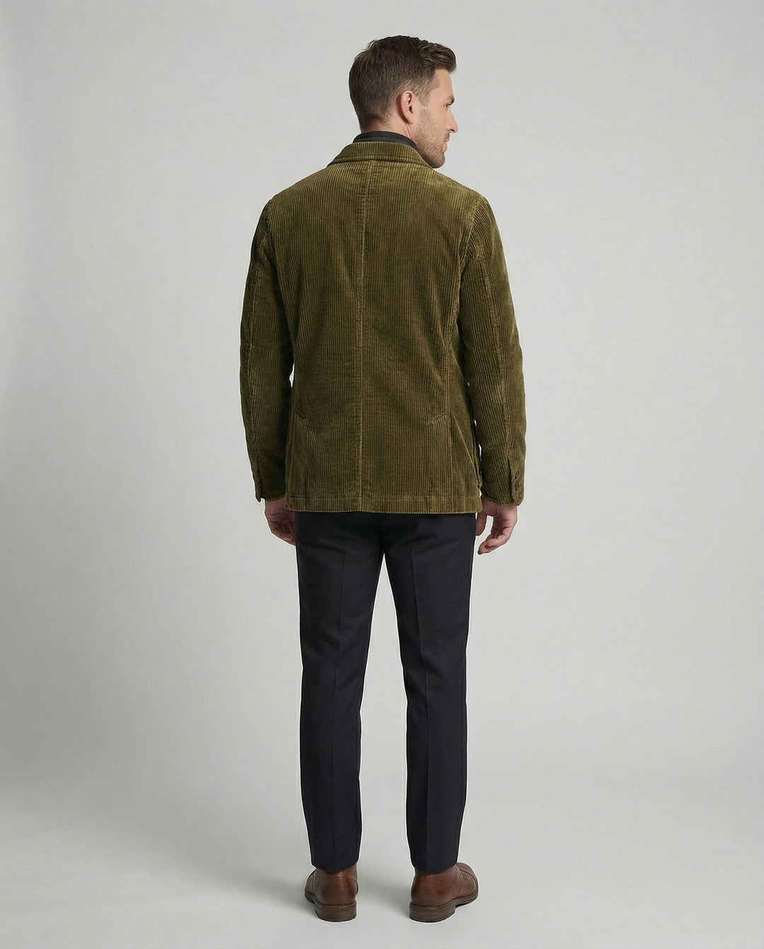 Herren Cordjacke mit multifunktionalen Taschen und modernem Schnitt