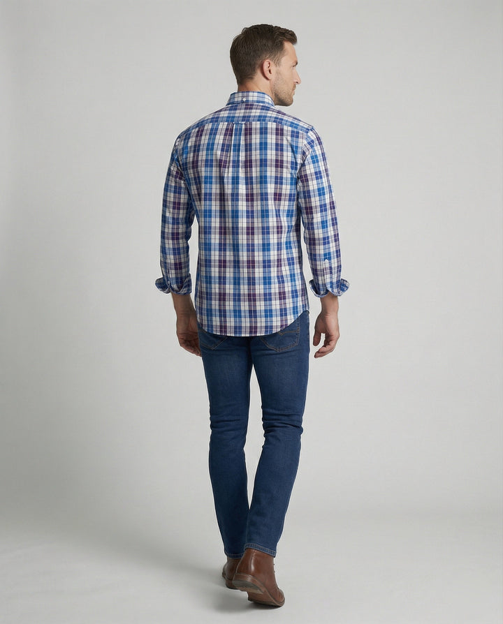 Herren Flanell Langarmhemd Kariert