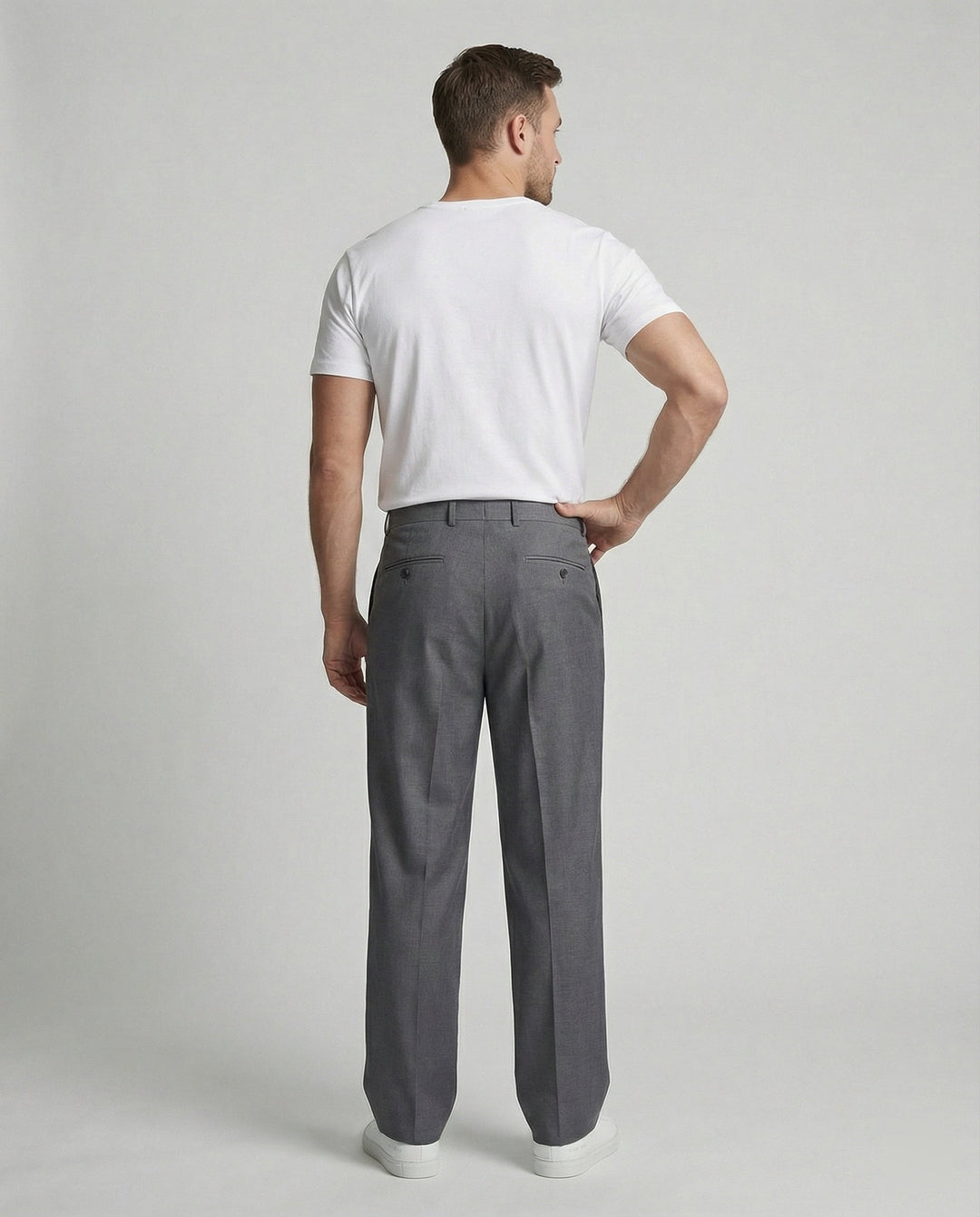 Freizeitkleidung Herren Bundfaltenhose Weit