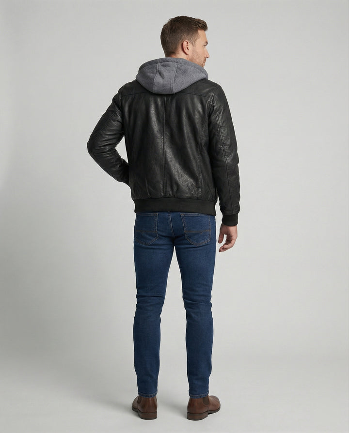 Lederjacke Herren Mit Kapuze