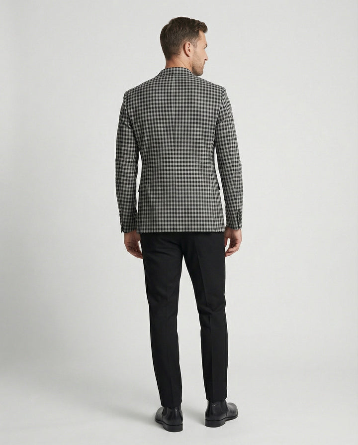 Herren Glencheck Sakko Slim Fit Einreiher