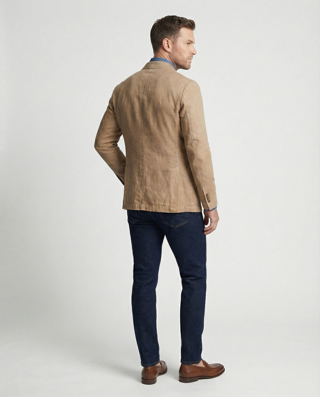Leinenblazer Doppelreiher Herren