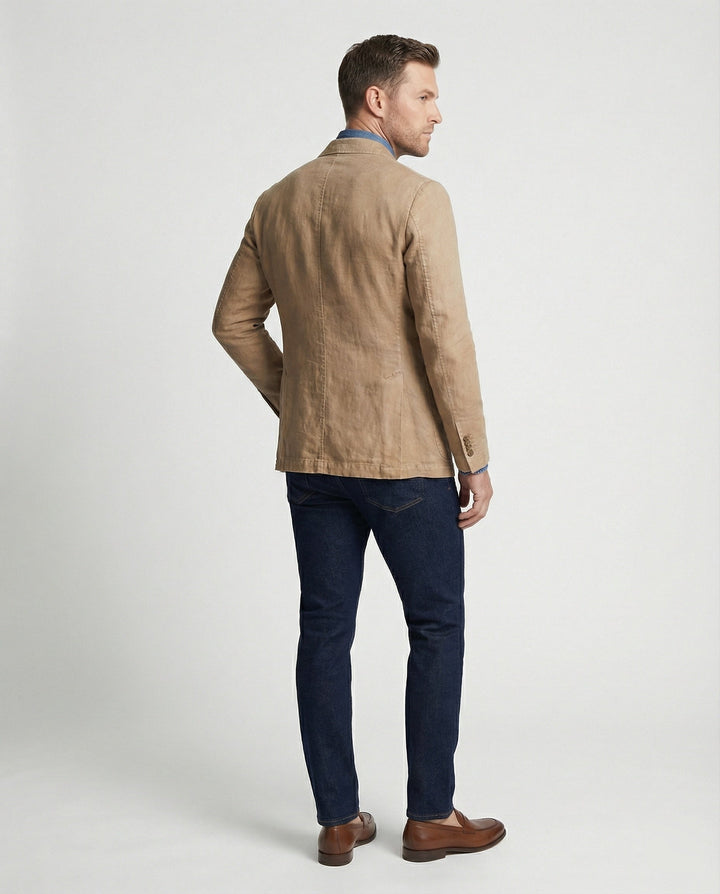 Leinenblazer Doppelreiher Herren