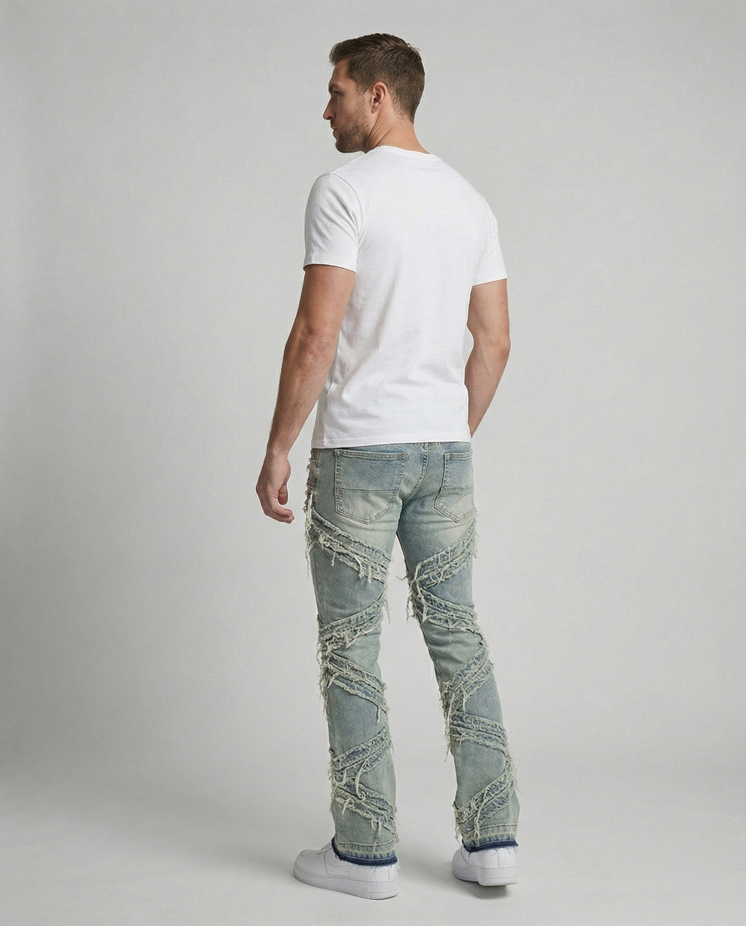Herren Jeans Destroyed Look gerade