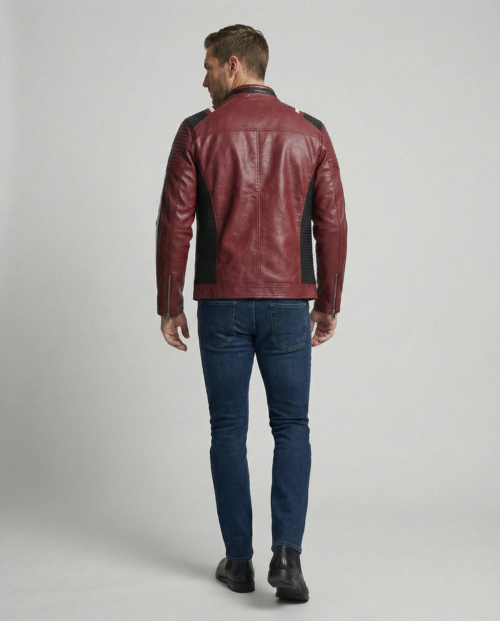 Herren Lederjacke Herren Biker