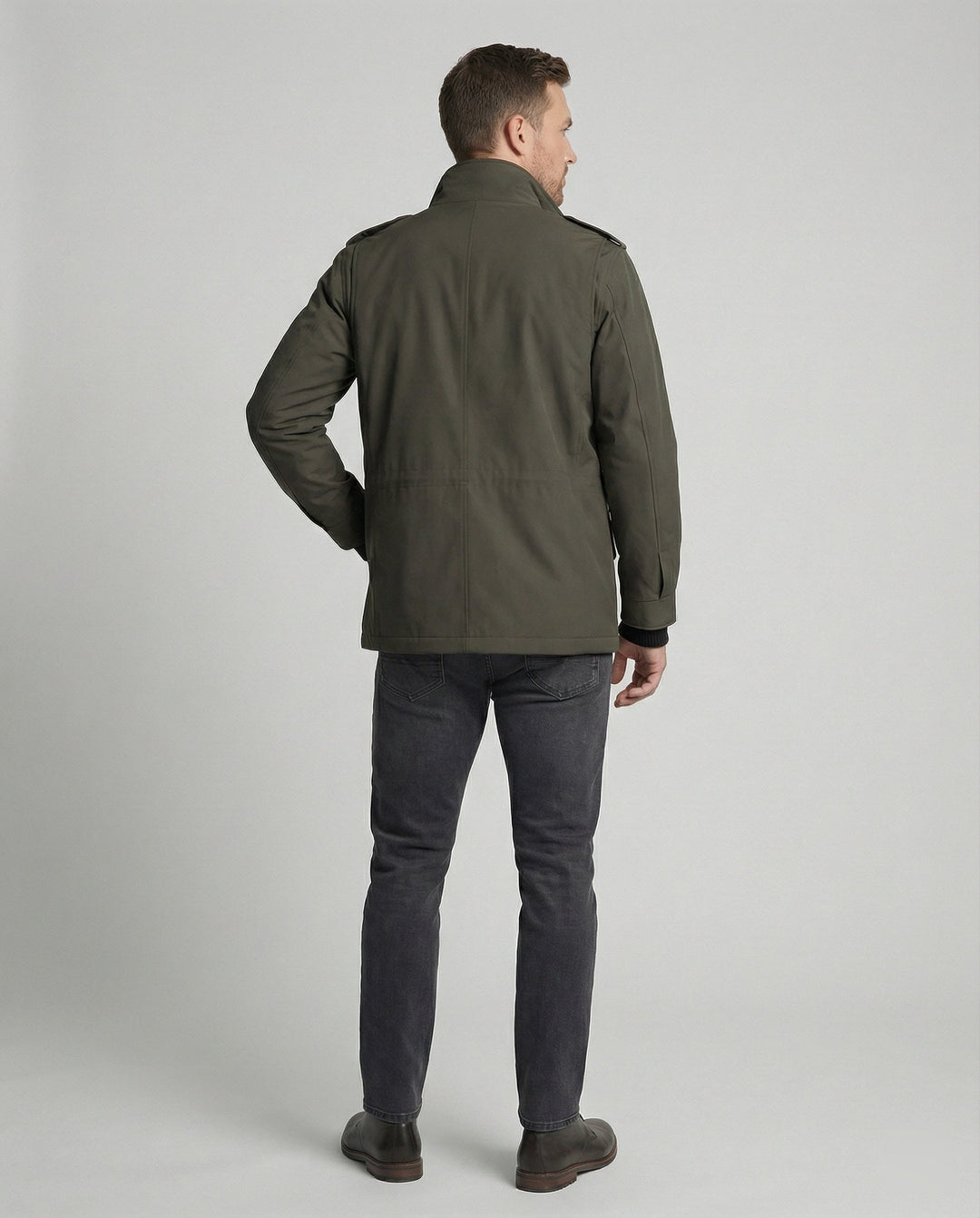 Herren Utility-Jacke mit hohem Kragen