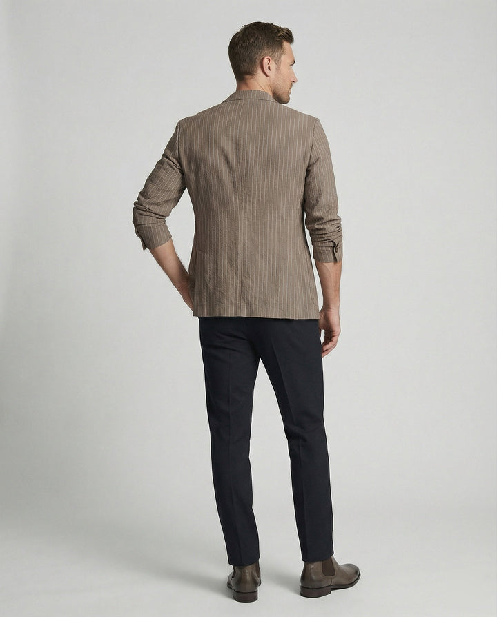 Herren Nadelstreifen Sakko Slim Fit Sommer