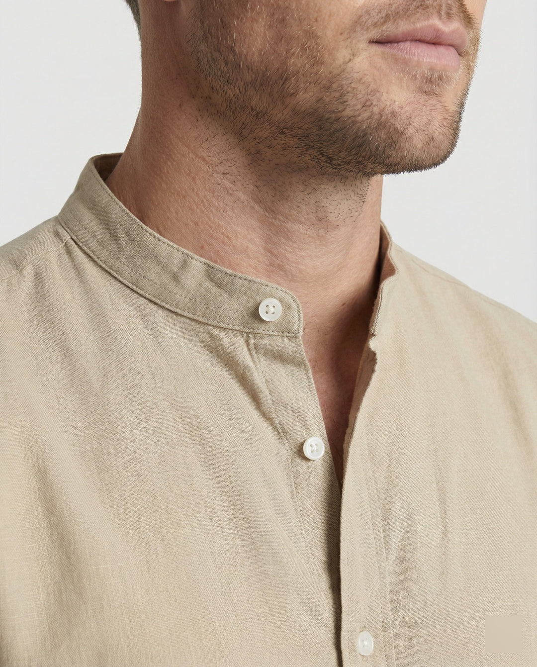 Herren Stehkragenhemd Regular Fit
