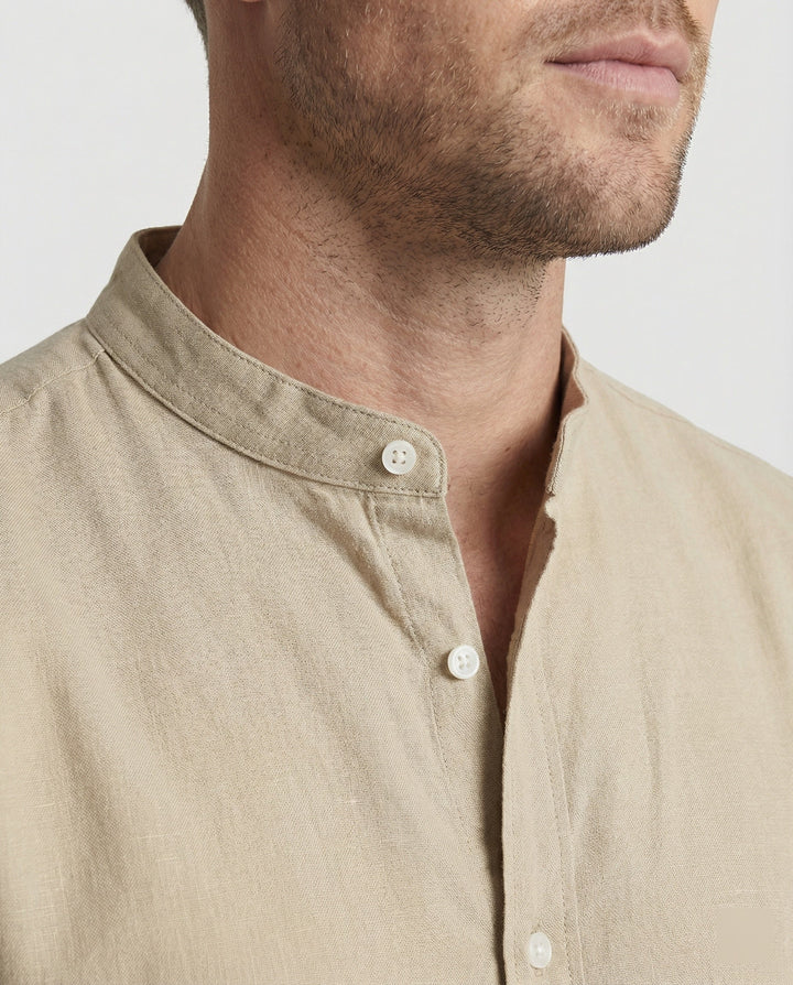 Herren Stehkragenhemd Regular Fit