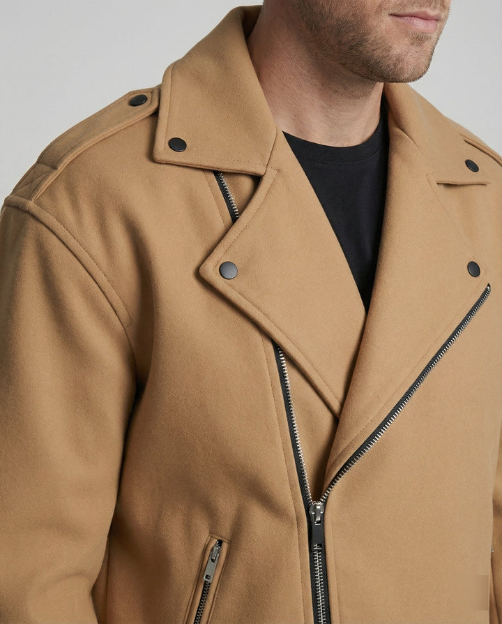 Herren Bikerjacke Leder Weste