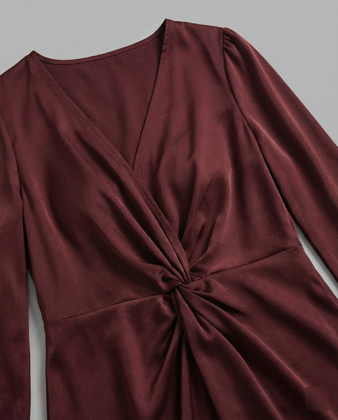 Elegantes Wickelkleid Damen Midi
