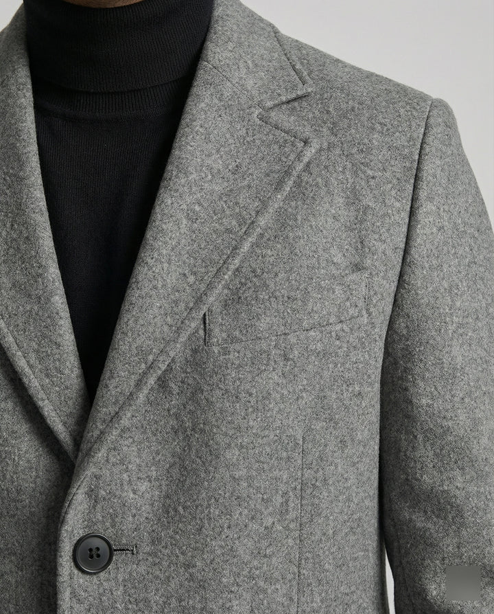 Eleganter Wintermantel Revers Herren