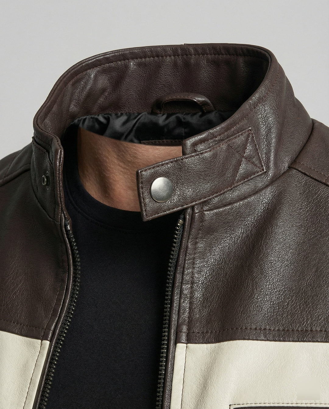 Herren Bikerjacke Herren Kunstleder