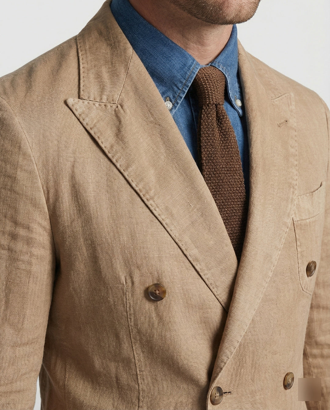 Leinenblazer Doppelreiher Herren