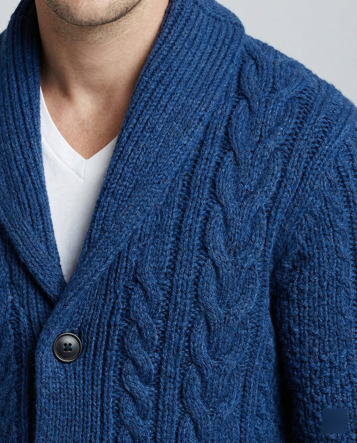 Warme Zopfmuster Strickjacke