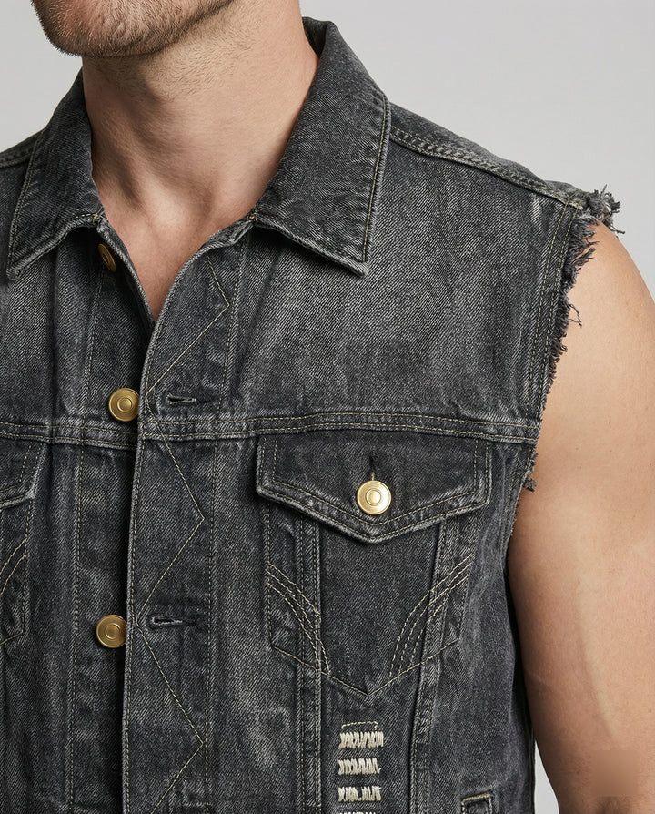 Stylische Herren Denim Weste