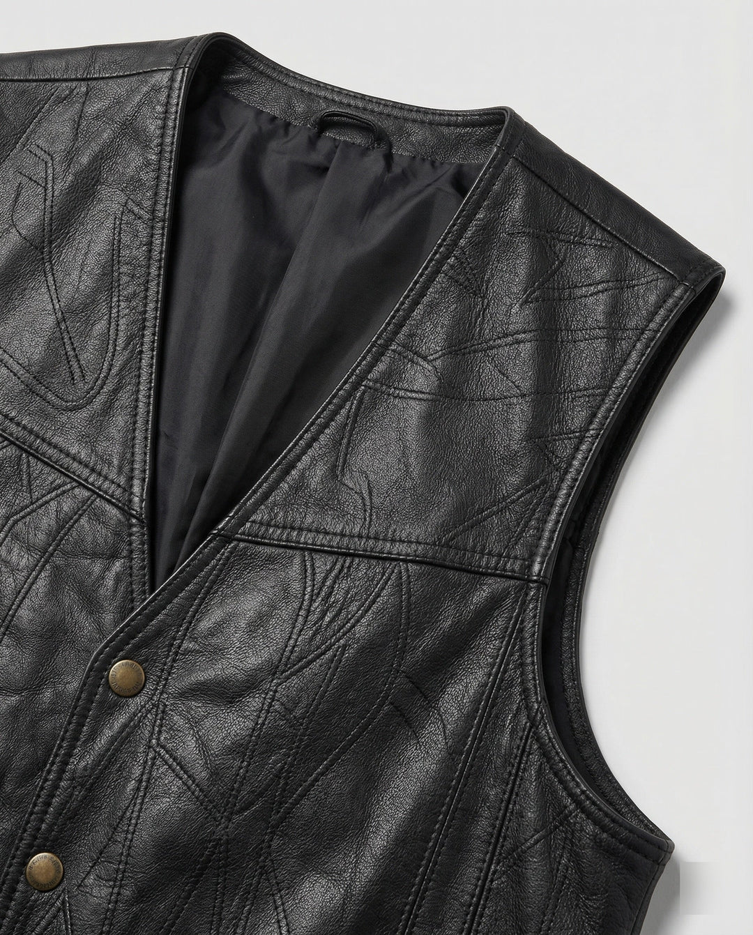 Herren Biker Lederweste