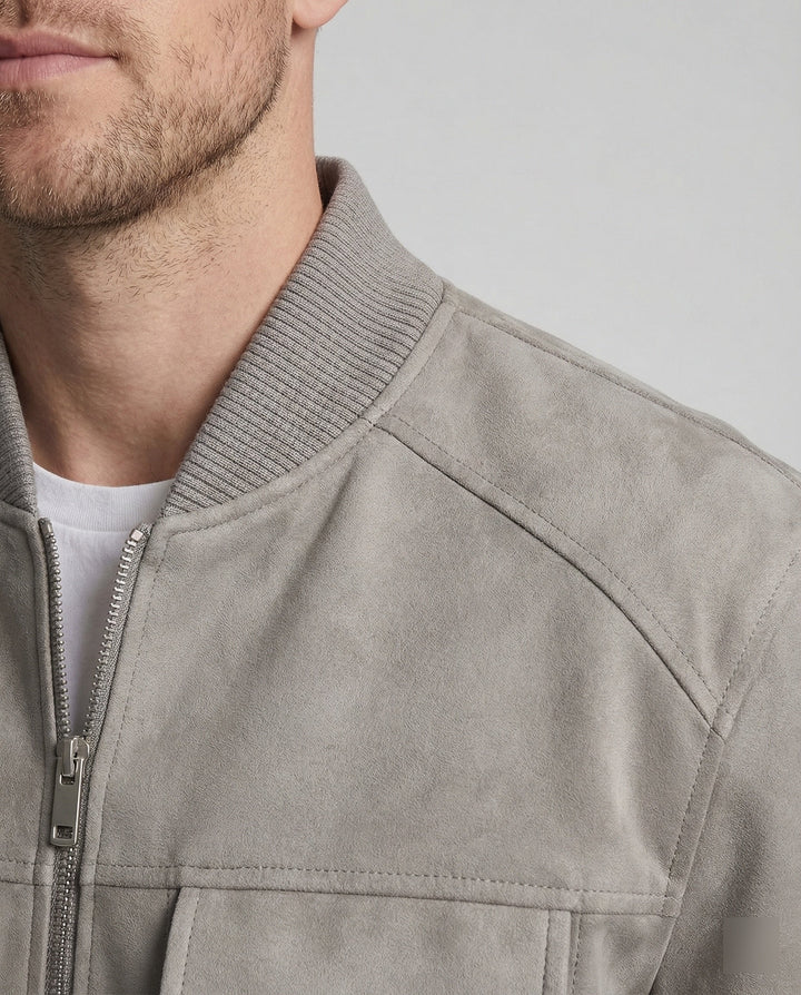 Herren Velours Bomberjacke Locker