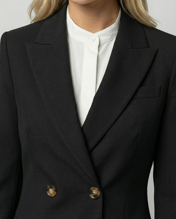 Damen Tailliertes Sakko in Wollstruktur mit Eleganter Passform | ChicundStil