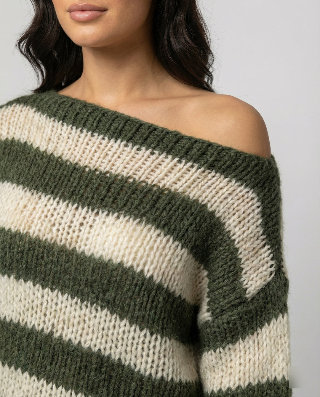 Gestreifter Damen Oversize Pullover