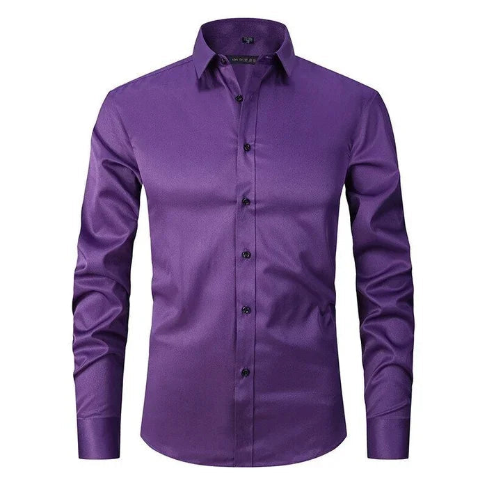 Bügelfreies Stretch Hemd Herren Slim Fit