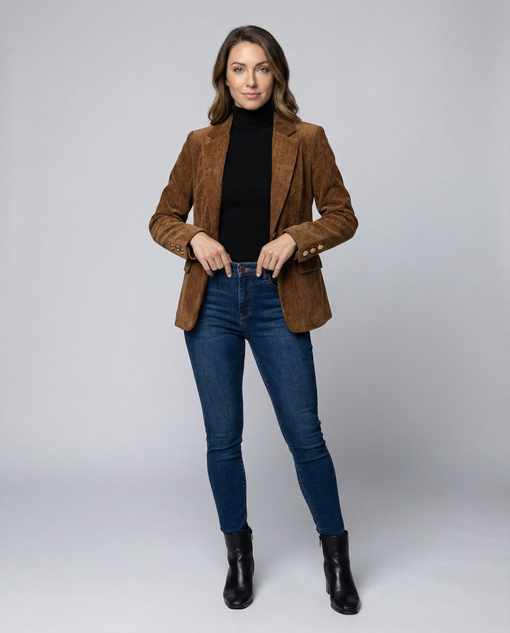 Cord Blazer Damen Elegant
